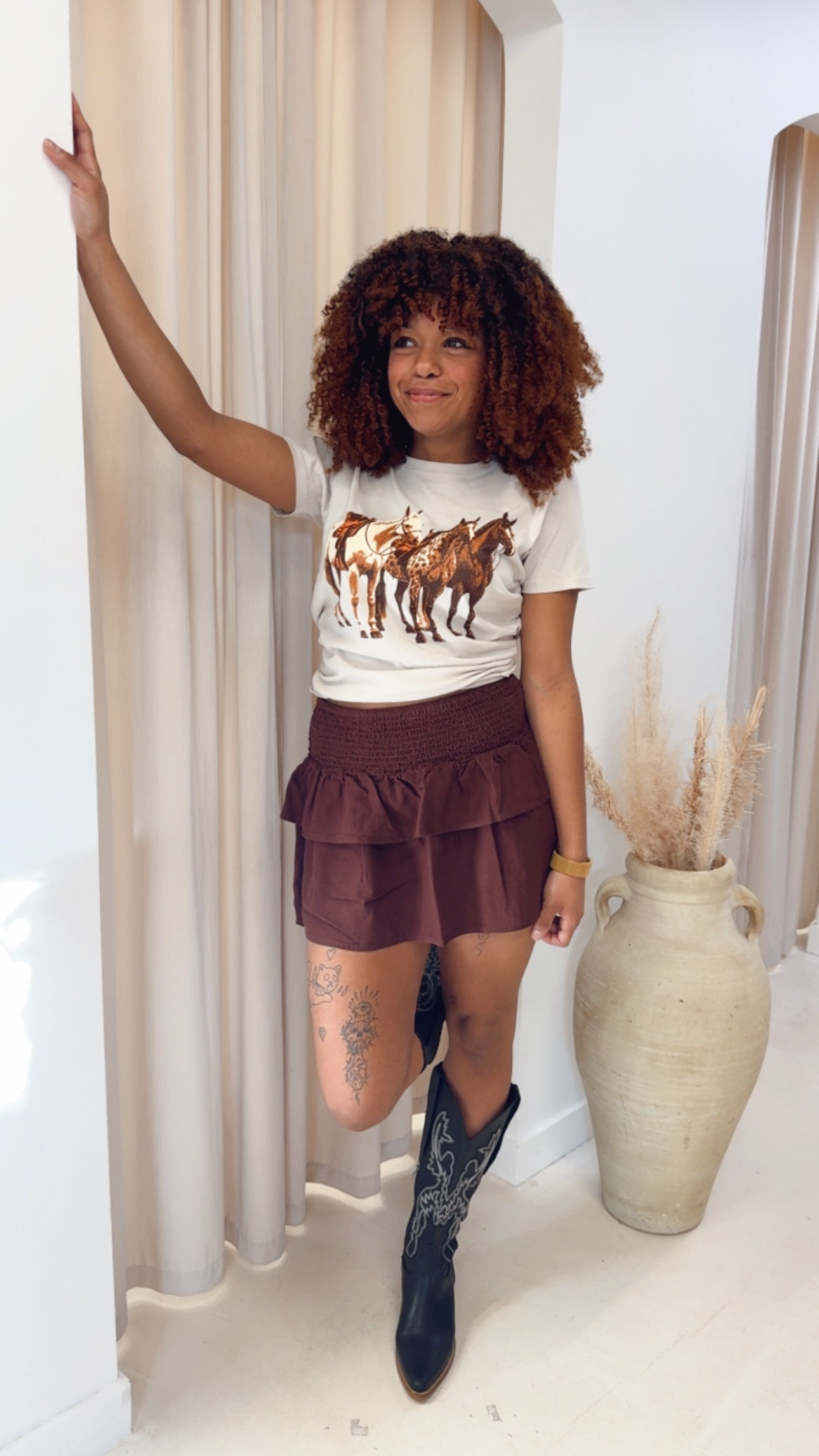 HORSE TRIO VINTAGE WESTERN GRAPHIC TEE