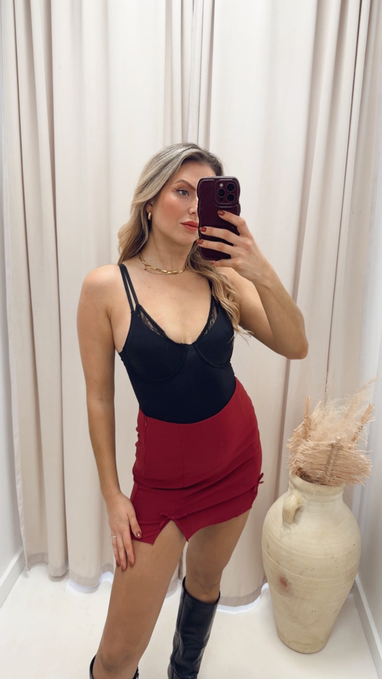 LACE SPAGHETTI STRAP BODYSUIT (BLACK)