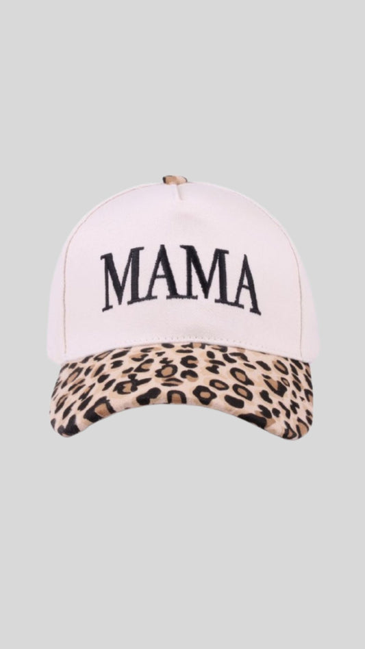 MAMA BASEBALL HAT (ANIMAL PRINT)