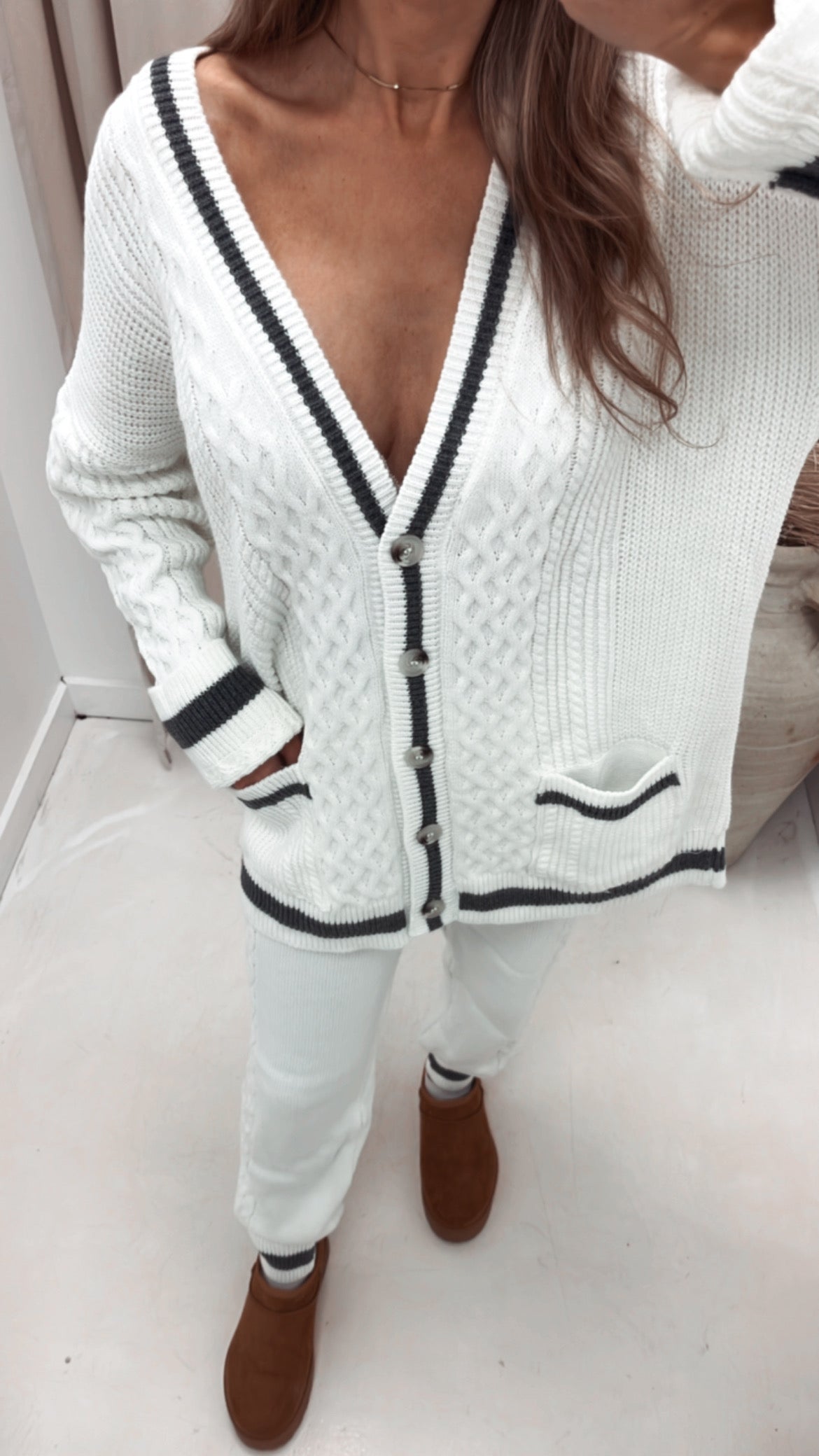 ISABELLE KNIT LUX LOUNGE SET (IVORY)