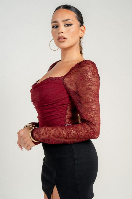 ELISSA BODYSUIT (BURGUNDY)
