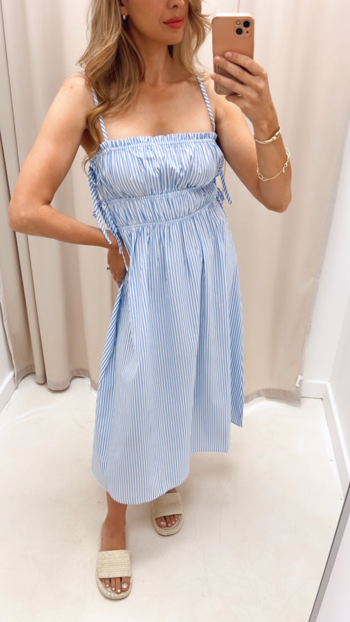 NEW CLAIRE NAUTICAL MIDI DRESS