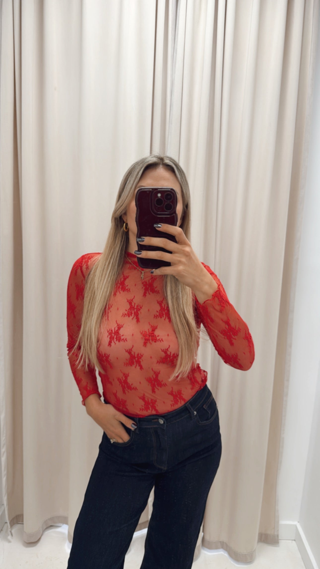 NEW TAMARA LACE TOP | BEST SELLER | (RED)