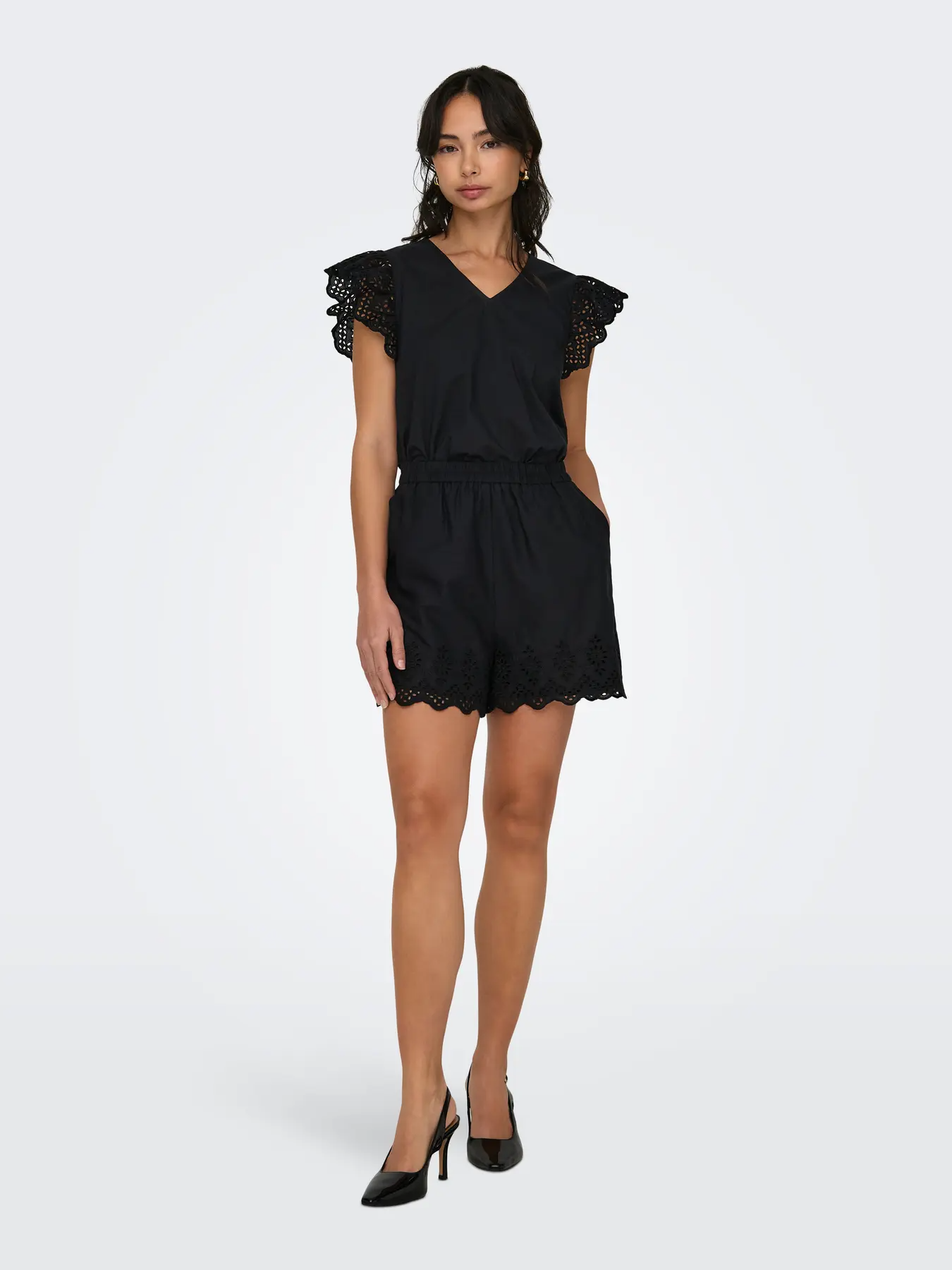 ONLLOU LIFE EMB LOOSE SHORTS WVN | ONLY