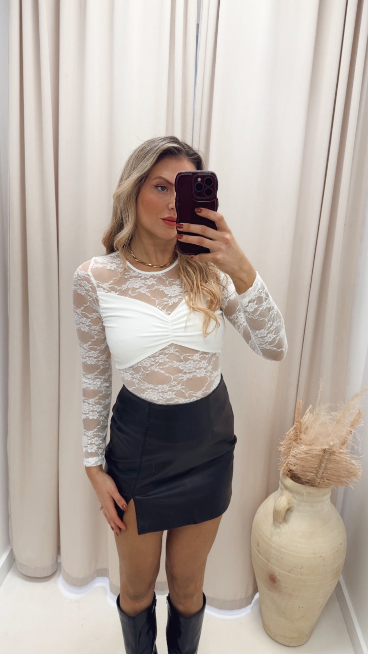 LACE TOP (WHITE)