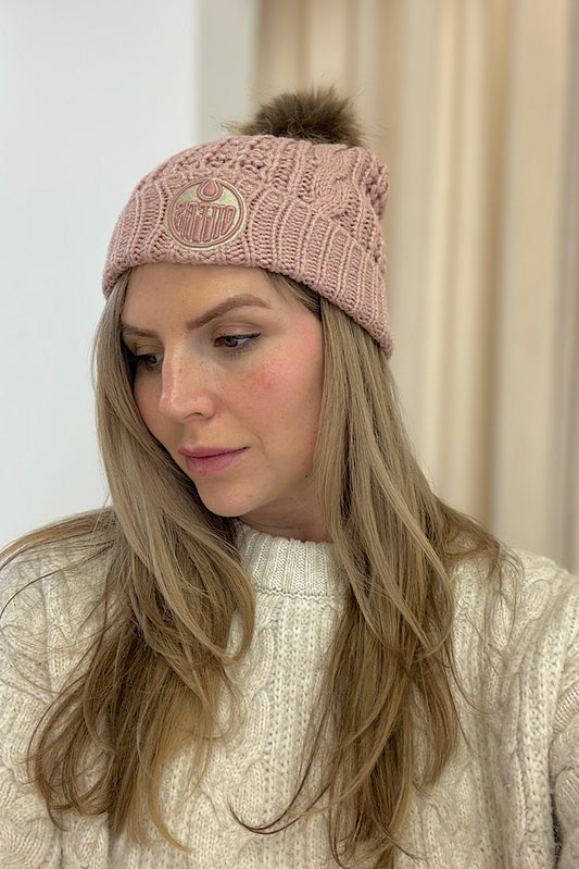 NHL WOMEN'S MEEKO 47 CUFF KNIT TUK EDMONTON OILERS (PINK)