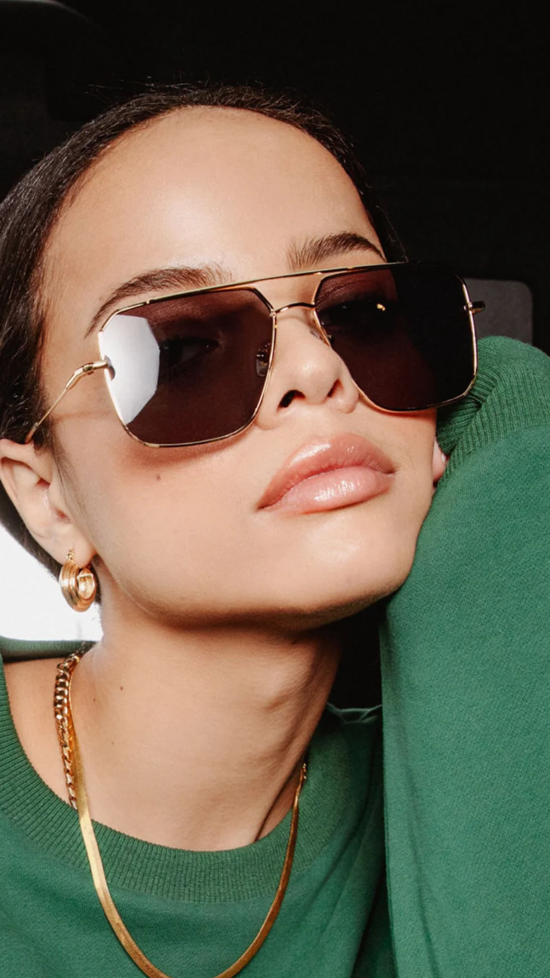 BLAKE SUNGLASSES (GOLD/BLACK) | SHADY LADY
