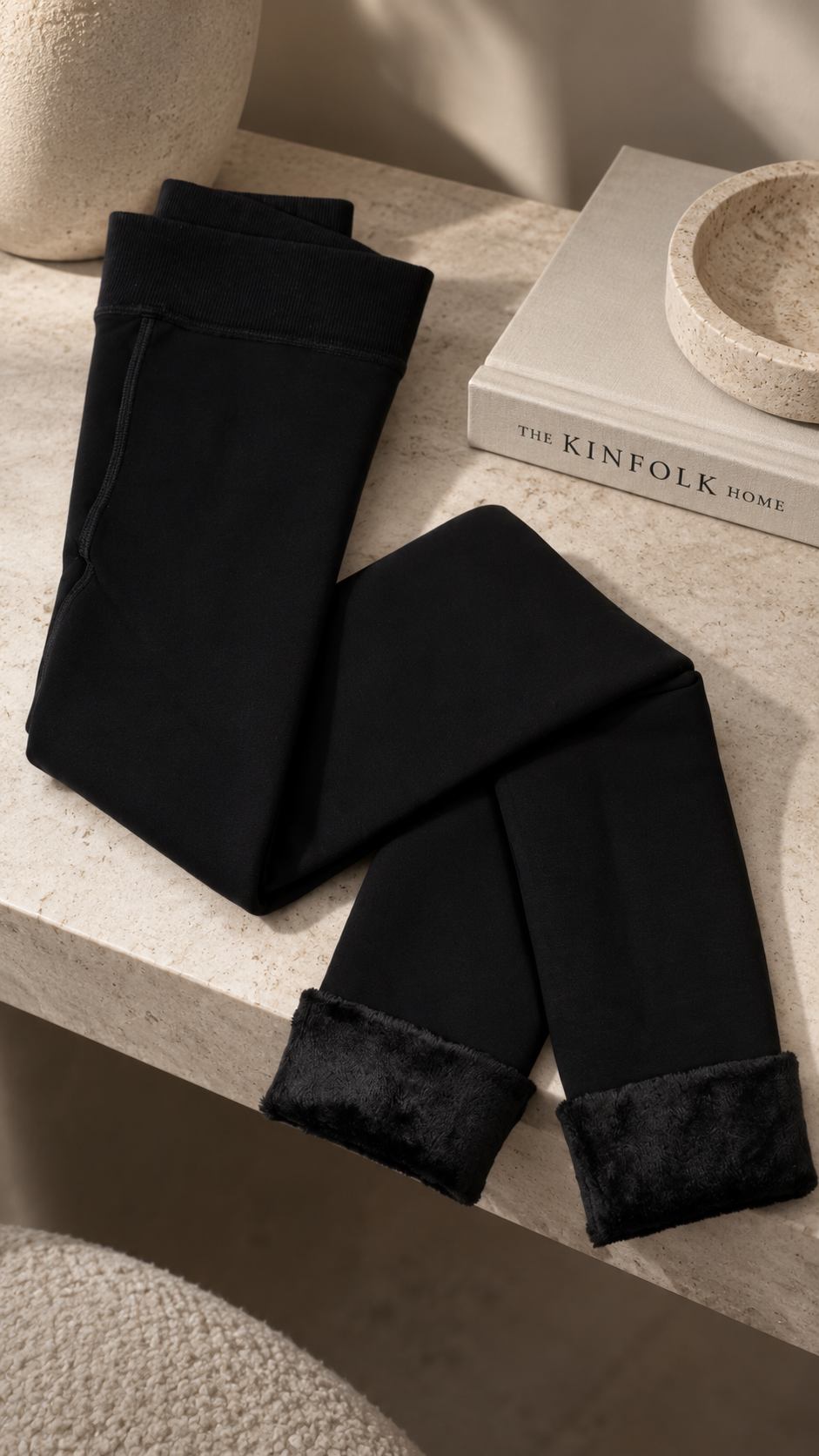 FLEECE LINED TIGHTS (BLACK)
