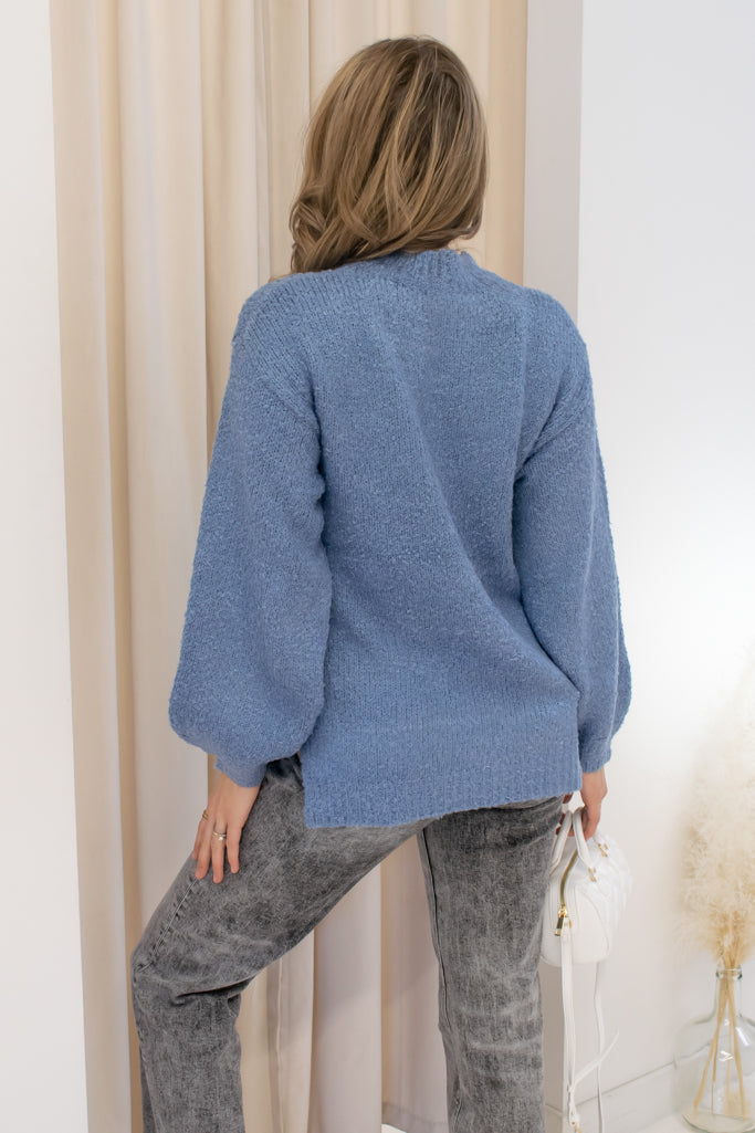 NEW TAMIA KNIT SWEATER (DUSTY BLUE)