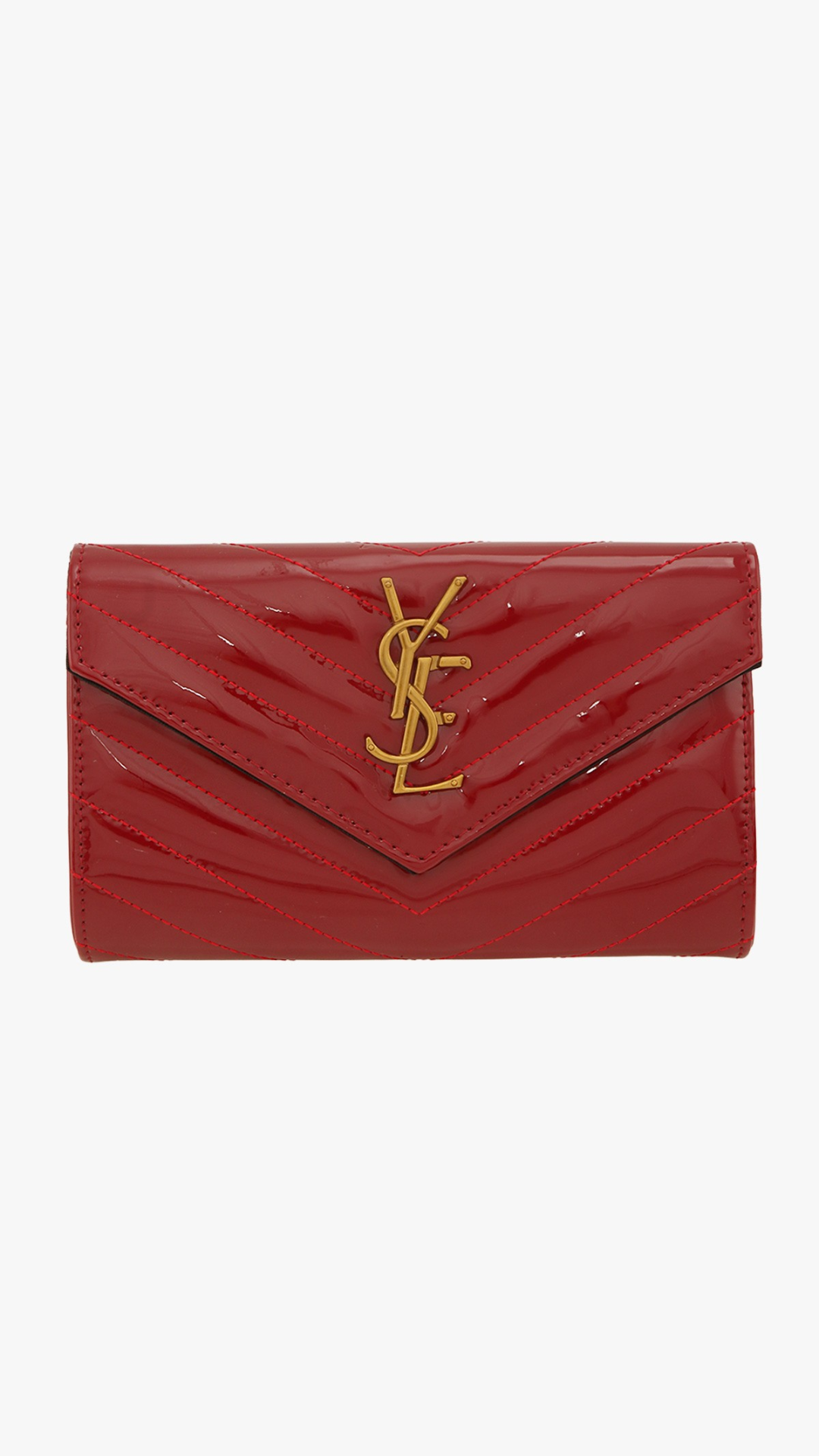 HIGH SHINE CHEVRON QUILTED CROSSBODY BAG (RED & BLACK)