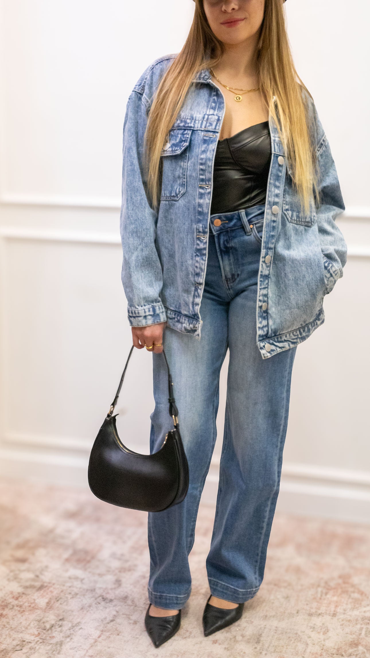 AMANDA OVERSIZED DENIM SHACKET- LIGHT (RISEN)