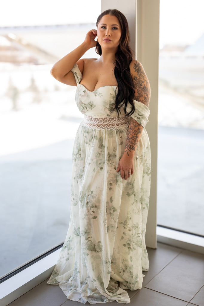 NEW MELBOURNE CHIFFON MAXI (SEAFOAM)