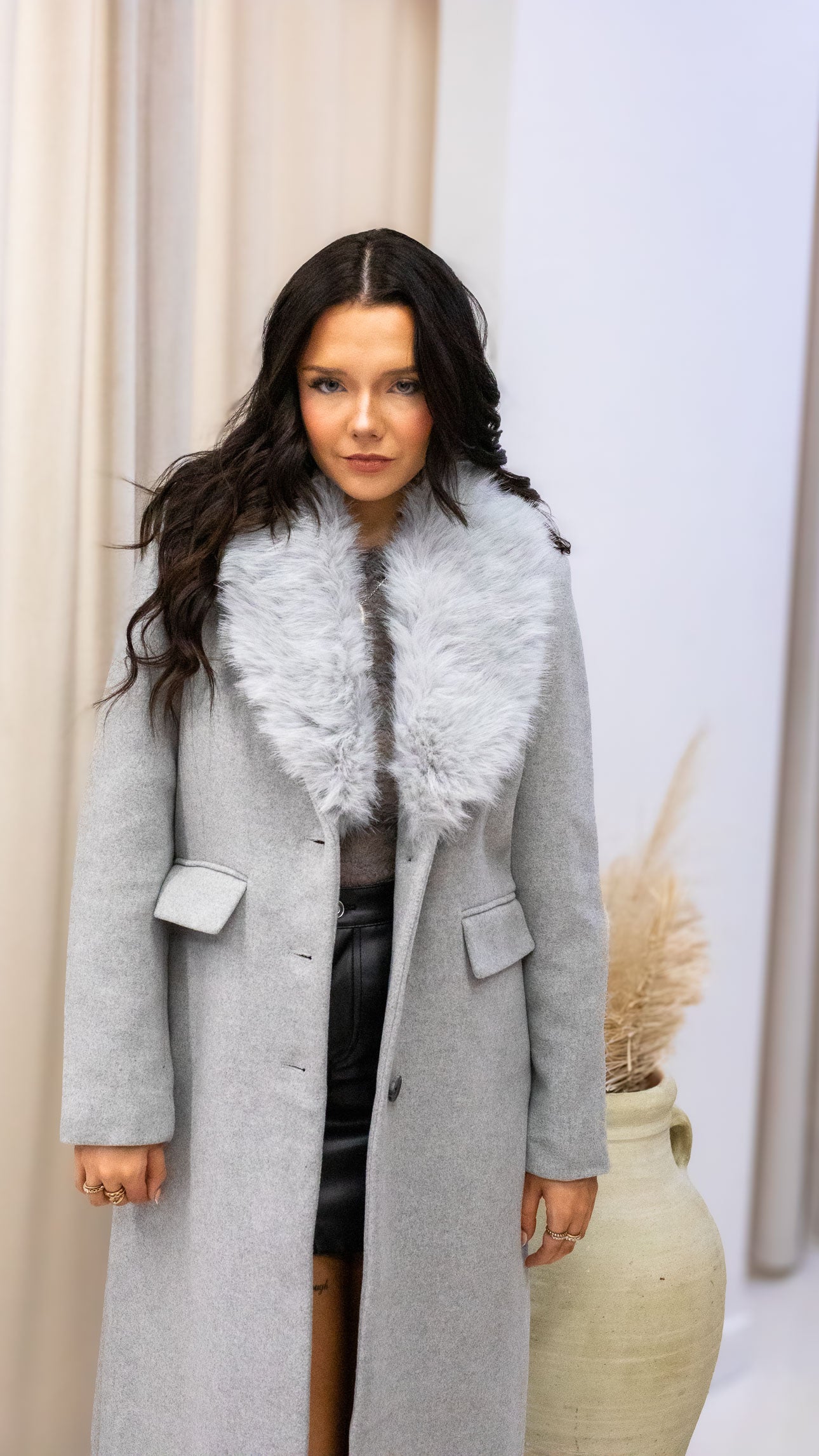 FAUX FUR DRESS COAT | ONLY