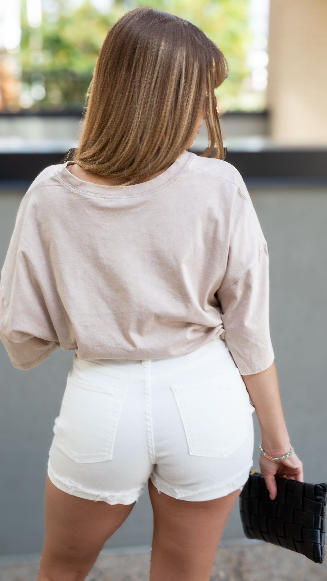 BALEY DENIM SHORTS (WHITE)