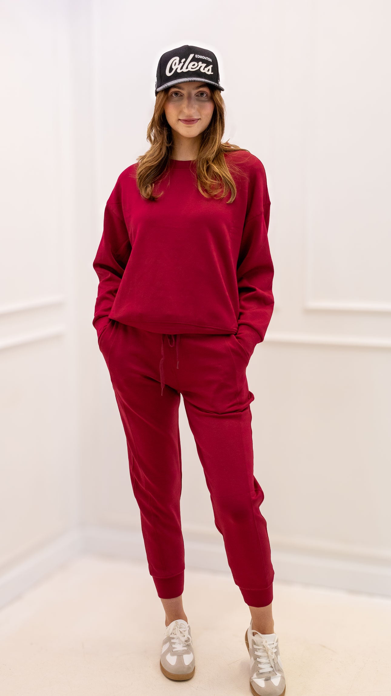 MILA TWO PIECE JOGGER SET (BURGUNDY)