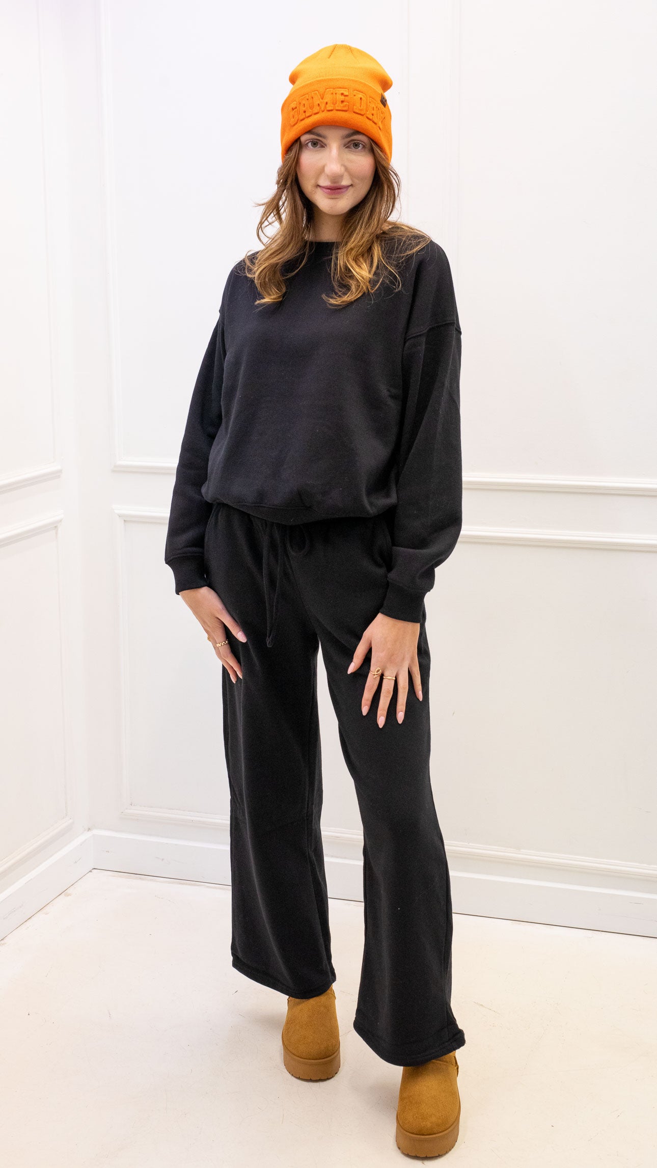 ERINDELL TWO PIECE PANT SET (BLACK)