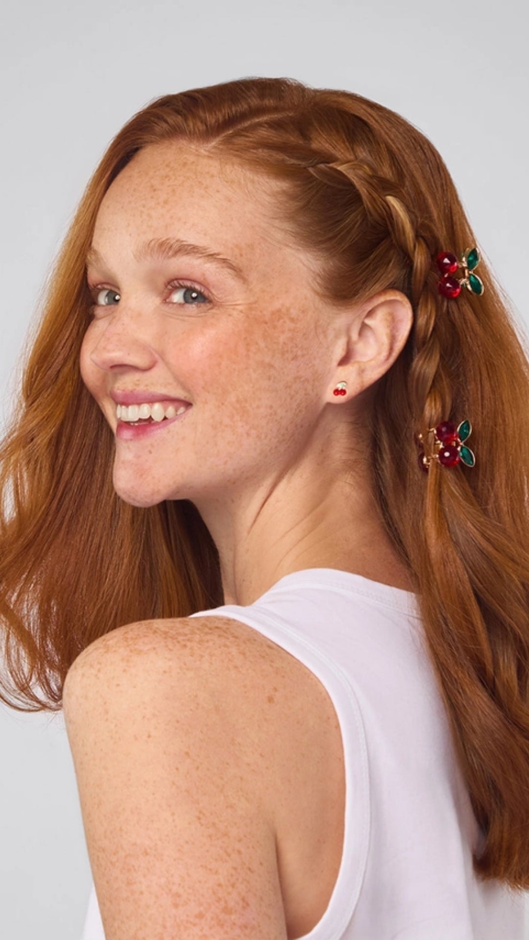 MINI RHINESTONE CLAW CLIPS 2PC SET - CHERRY | KITSCH