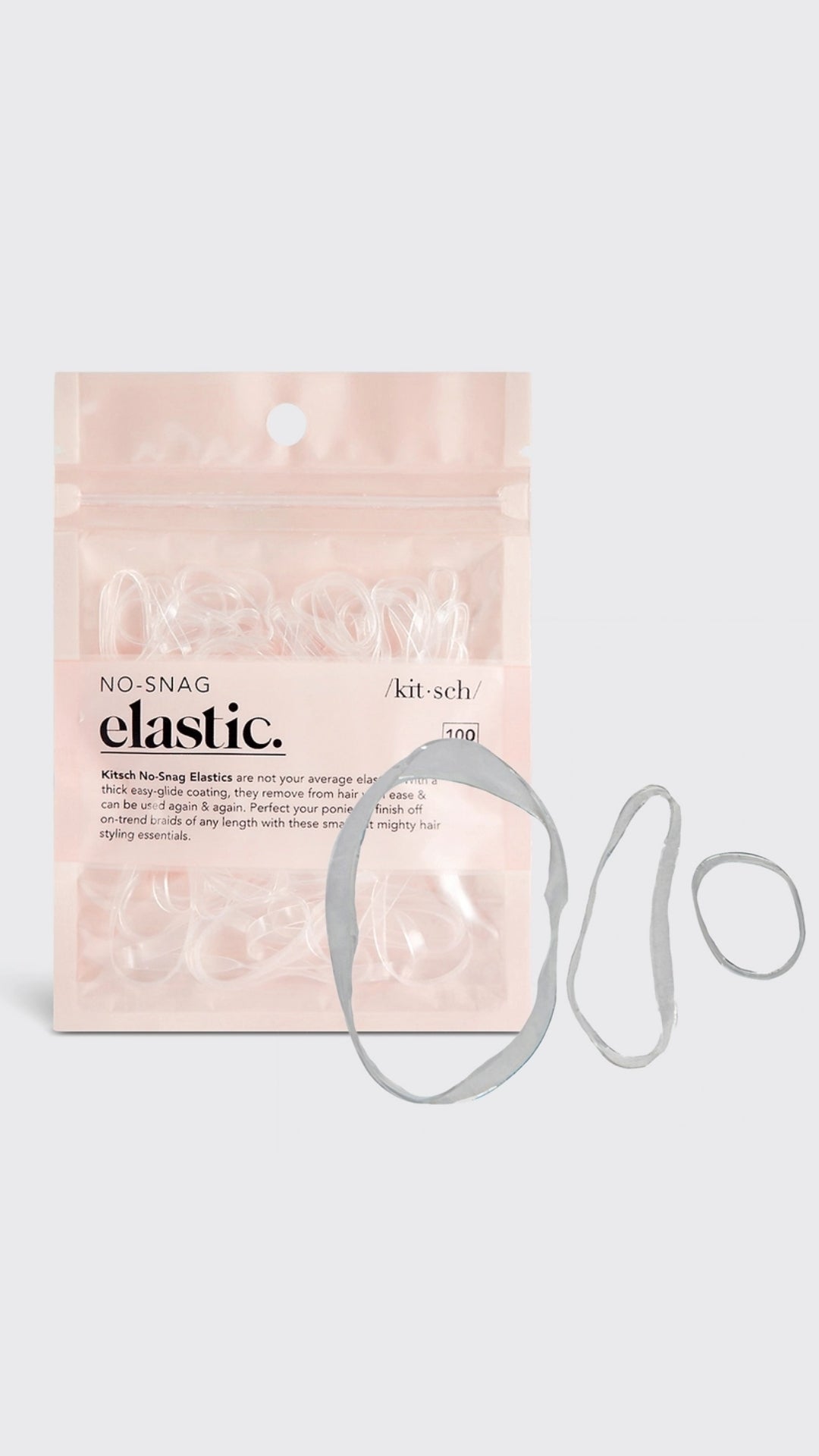 NO-SNAG ELASTIC 100 PC - CLEAR | KITSCH