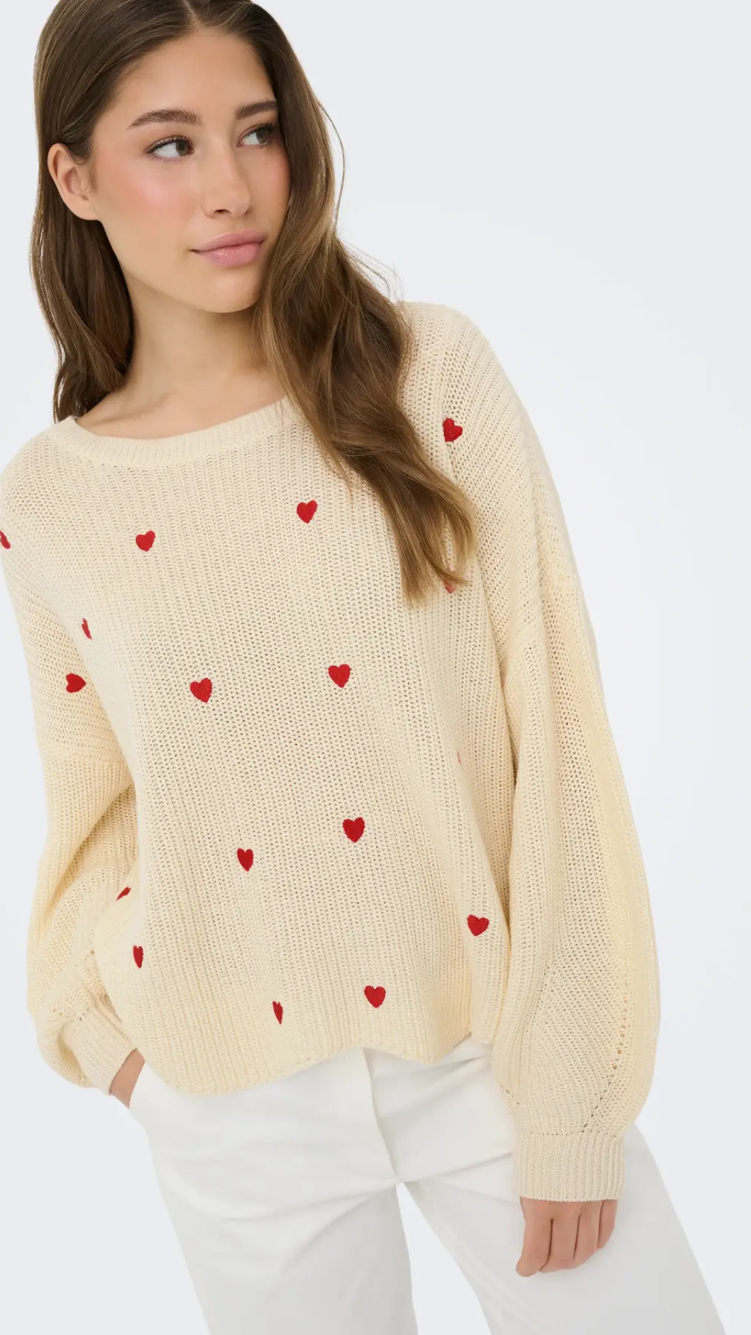 HILDE LS EMB PULLOVER EX KNT