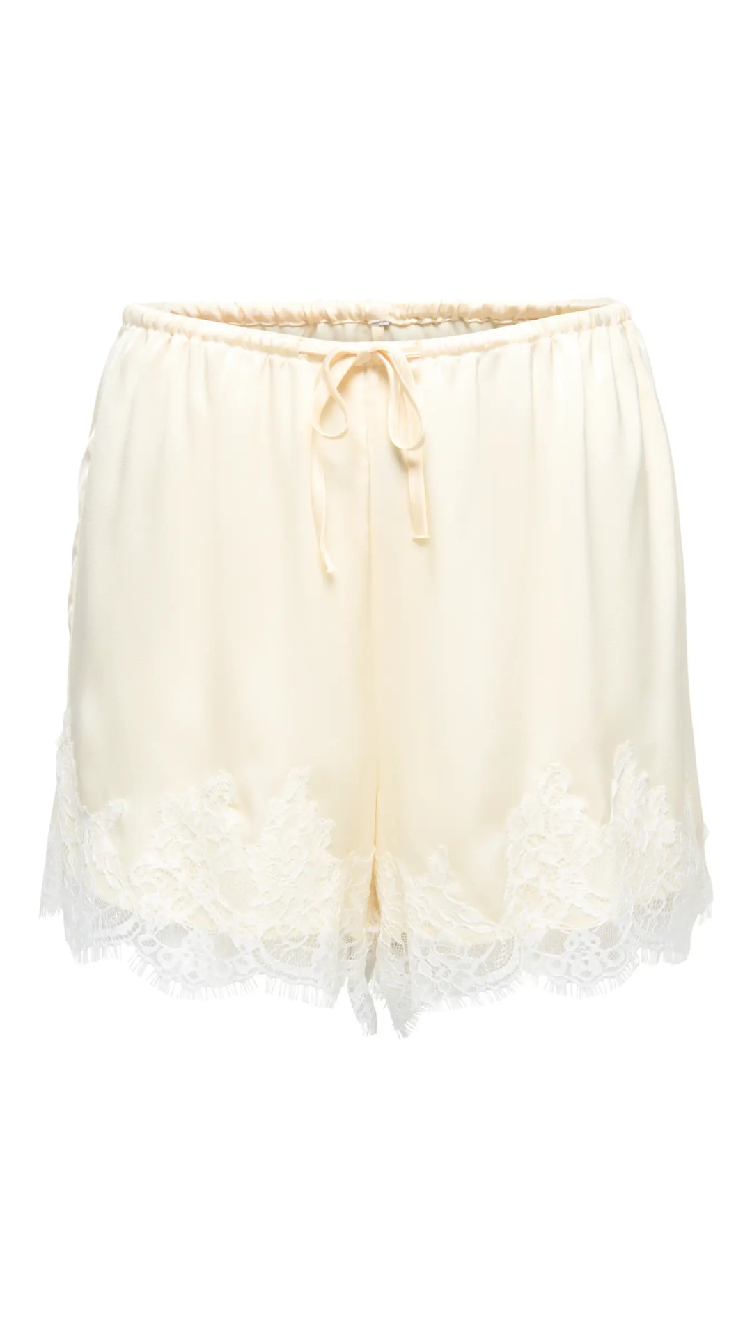 ONLMENUS LACE SATIN SHORTS (IVORY)