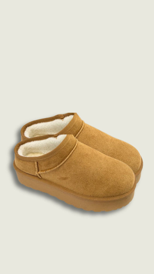TORI PLATFORM SLIPPER (CAMEL)