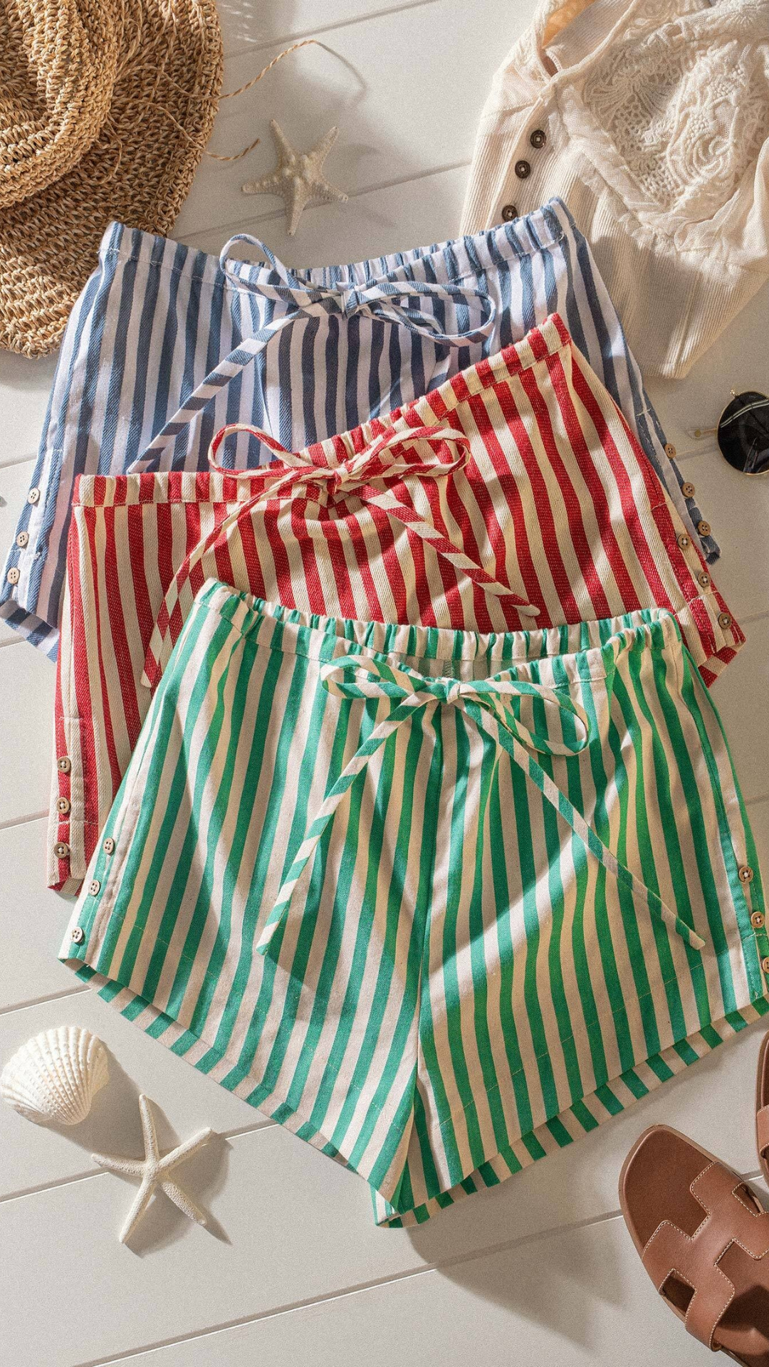 READY SET STRIPED SHORTS | TREND NOTES