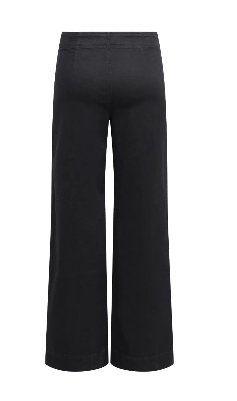 ONLMADISON HW WIDE BUCKLE JEANS | BLACK (ONLY)