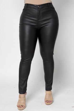 SOFIA LEATHER PANTS | CURVY