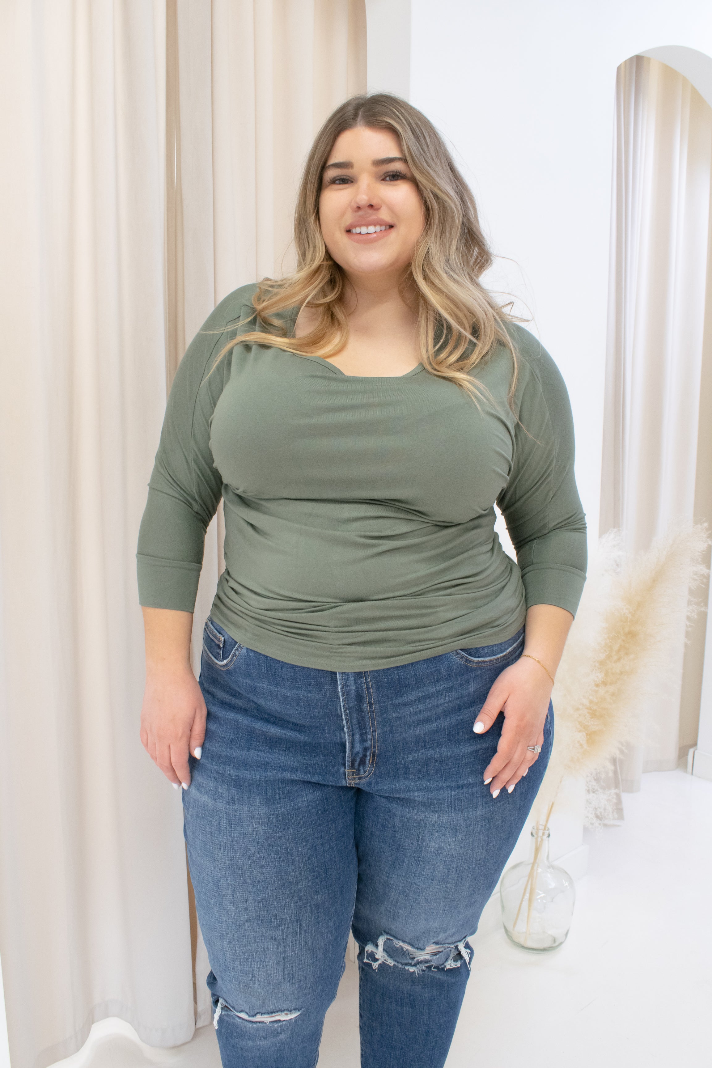 NEW BECK TOP | OLIVE