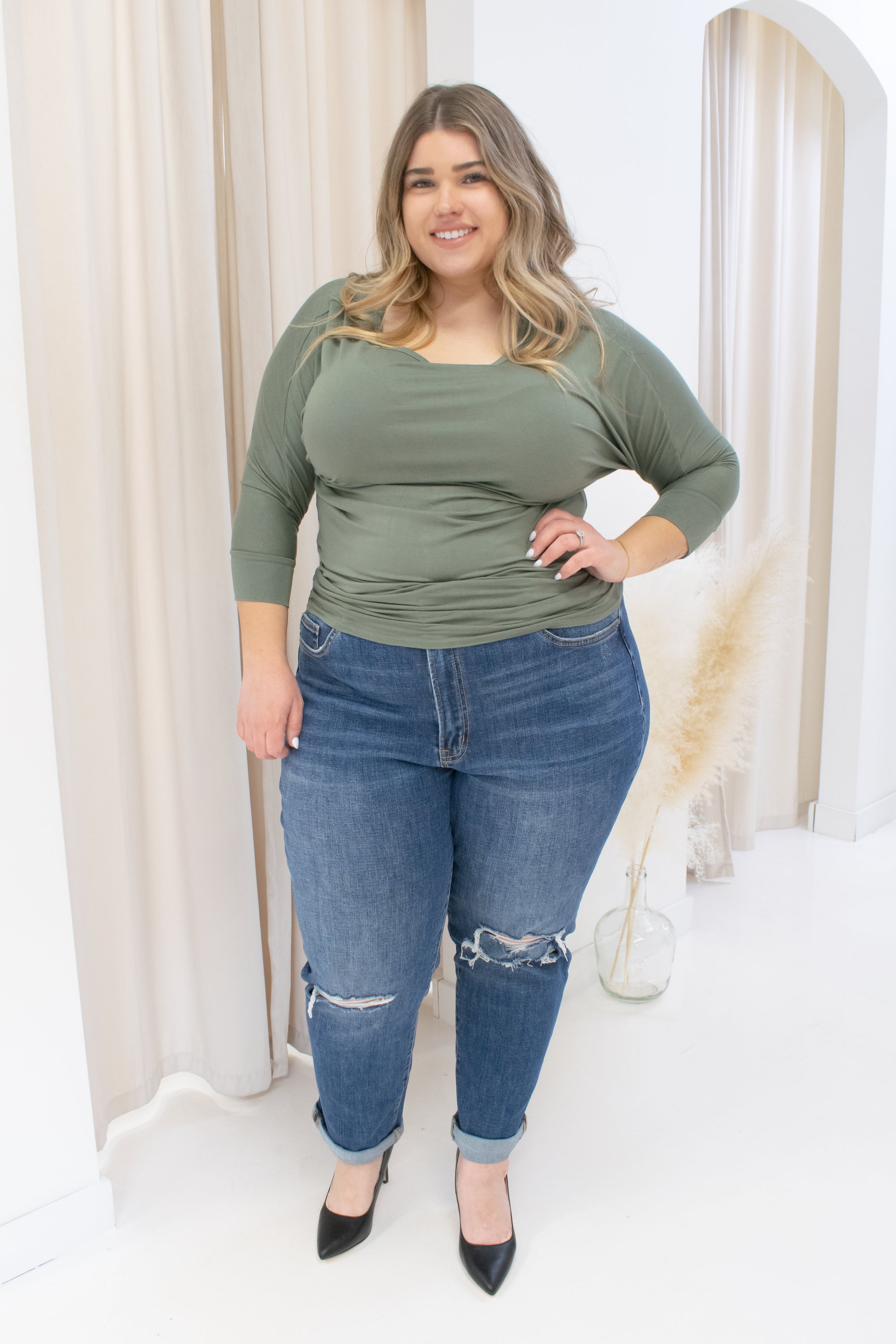 NEW BECK TOP | OLIVE