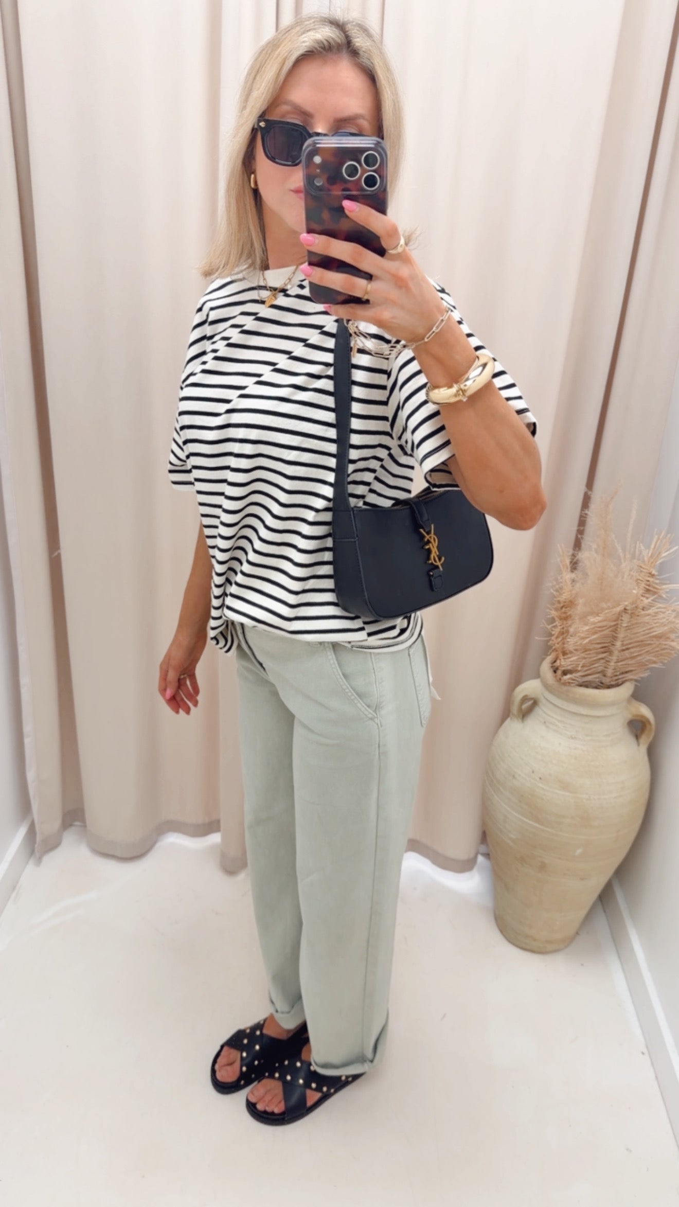 SAGE TUMMY CONTROL SLOUCHY ANKLE BAGGY PANTS