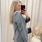 NEW STACEY BUTTON CLOSURE BLAZER (GREY)