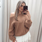 NEW ELEANORA BOATNECK SWEATER (CAMEL)