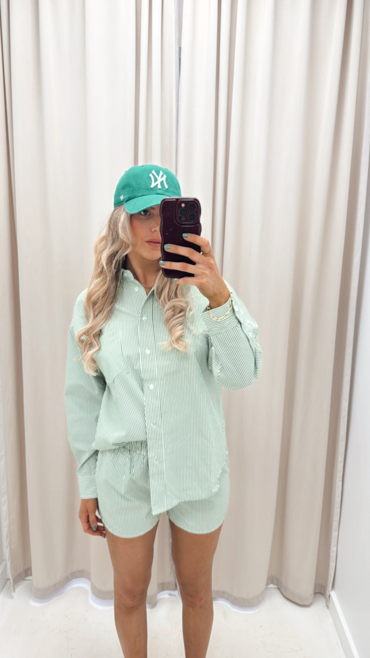 STELLA TWO PIECE STRIPED SET (GREEN)