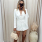 MONICA FRINGE BLAZER (WHITE)