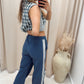 NEW CYRUS WIDE LEG TRACK PANT (BLUE)