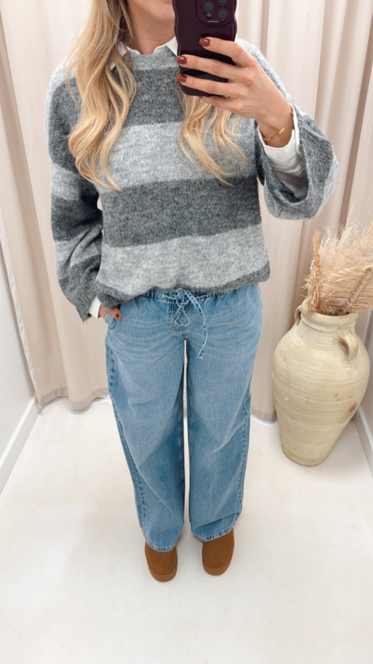 JAY PULL UP DENIM PANT