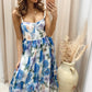 DAPHNE BUSTIER ORGANZA MIDI DRESS (FLORAL) (HOT RESTOCK)