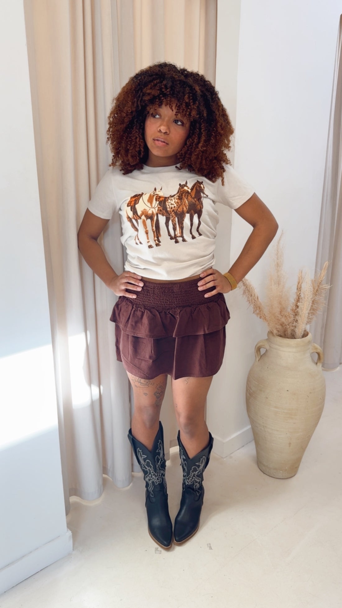 HORSE TRIO VINTAGE WESTERN GRAPHIC TEE