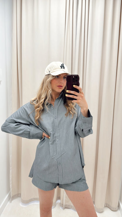 NEW QUIN TWO PIECE SHORT SET (CHARCOAL GREY)