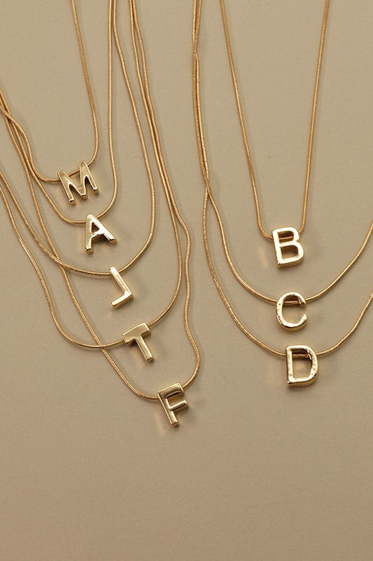 NEW GOLD INITIAL NECKLACE (ALL LETTERS)