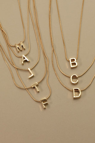 NEW GOLD INITIAL NECKLACE (ALL LETTERS)