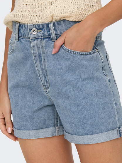 ONLVEGA HW MOM DNM SHORTS NOOS | ONLY