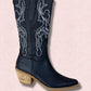 NINA COWBOY BOOTS (BLACK)