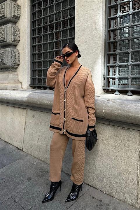 ISABELLE  KNIT LUX LOUNGE SET (CAMEL)