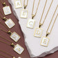 NEW INITIAL MOTHER OF PEARL NECKLACE | BEST SELLER
