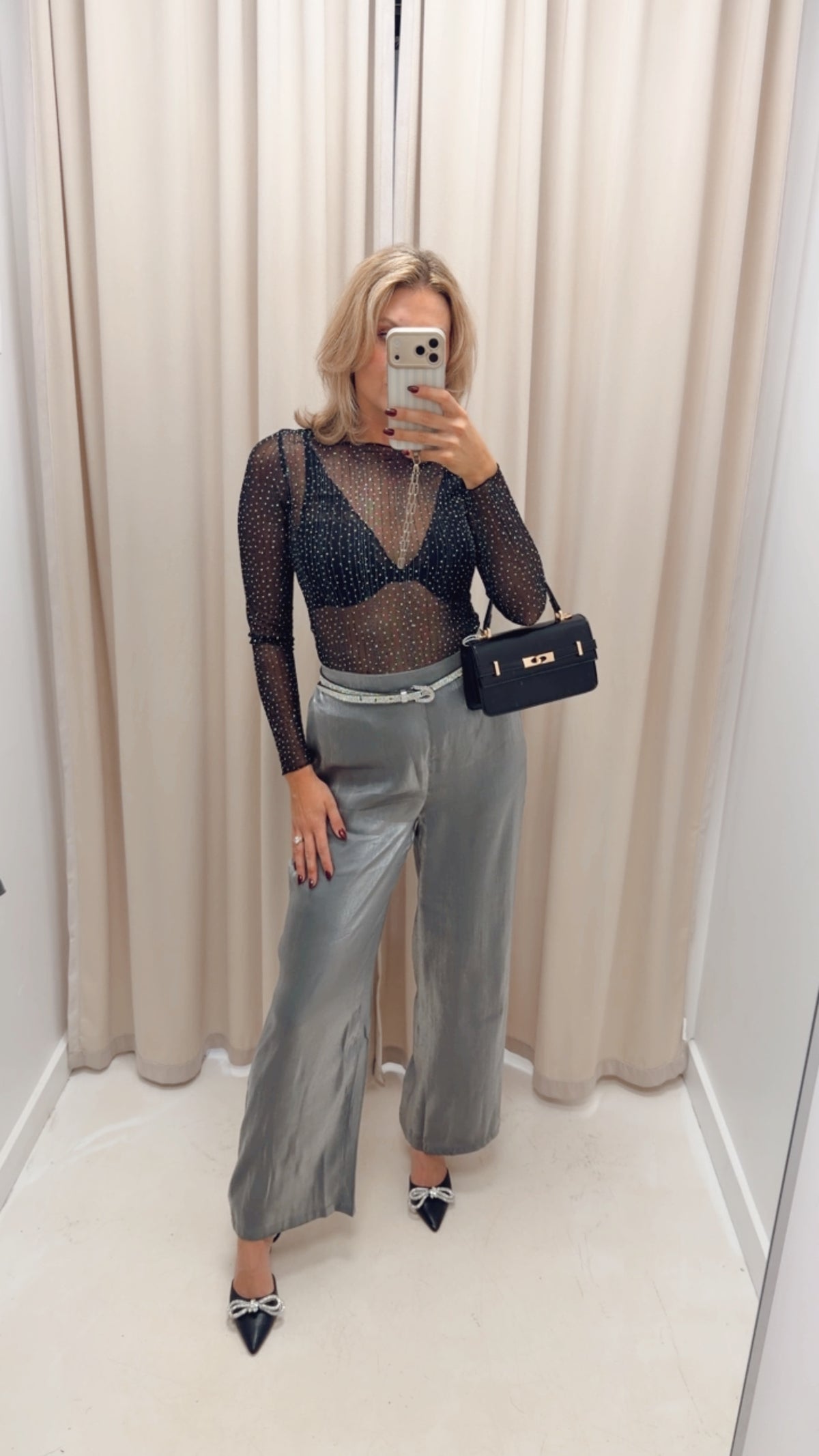 IHFLASHY TROUSER (SMOKE)
