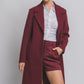LONGLINE DRESS COAT (DEEP BURGUNDY)