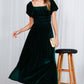 KATALINA VELVET MIDI DRESS (EMERALD GREEN)