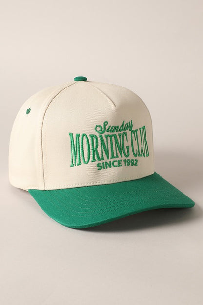 SUNDAY MORNING BASEBALL HAT | BEST SELLER | (GREEN)